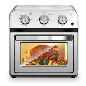 ki13QT Air Fryer Toaster Oven, Healthy Oil-Free Cooking, Multifunctional Convection Contertop Oven, Adjustable Time, Temp Control, Stainless Steel, (Option: PROGA13S)